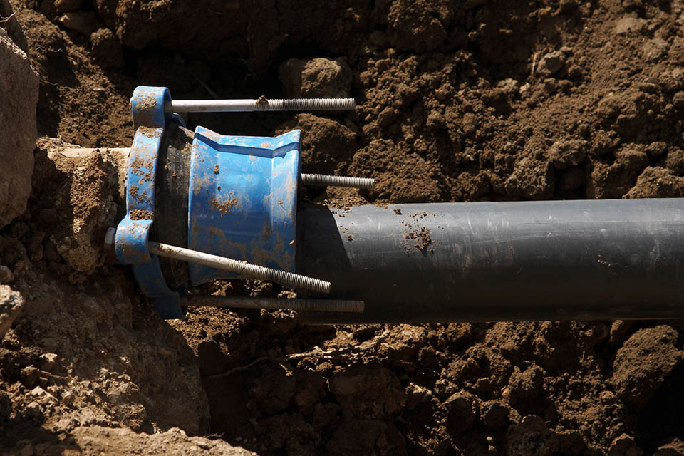 Septic plumbing pipes